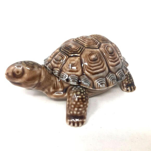 Wade Turtle Trinket Box VTG Figurine Ceramic Made in England Collectible - Picture 1 of 11